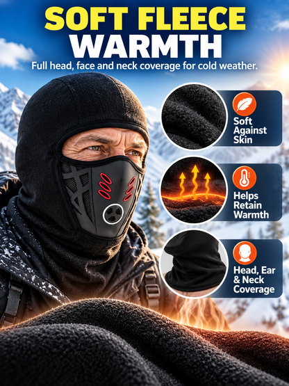 ❄️ Fleece Balaclava – Full-Face Windproof Ski Mask, Soft Warm Winter Protection