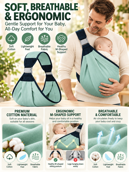 👶 Baby Sling Carrier – Breathable Mesh Hip Seat Bag, Adjustable Hands-Free Support for Toddlers