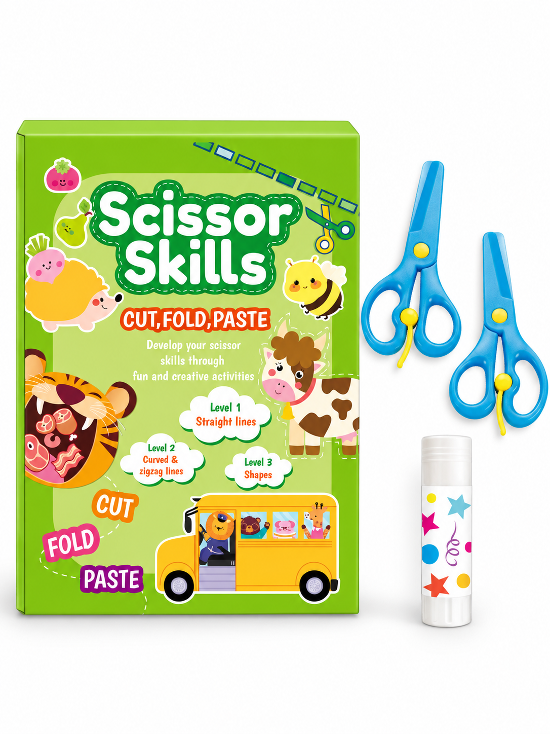 🎃 Halloween Craft Kit – 25 Scissor Skills Activities, Kids’ Cutting & Pasting Set Ages 3+ ✂️