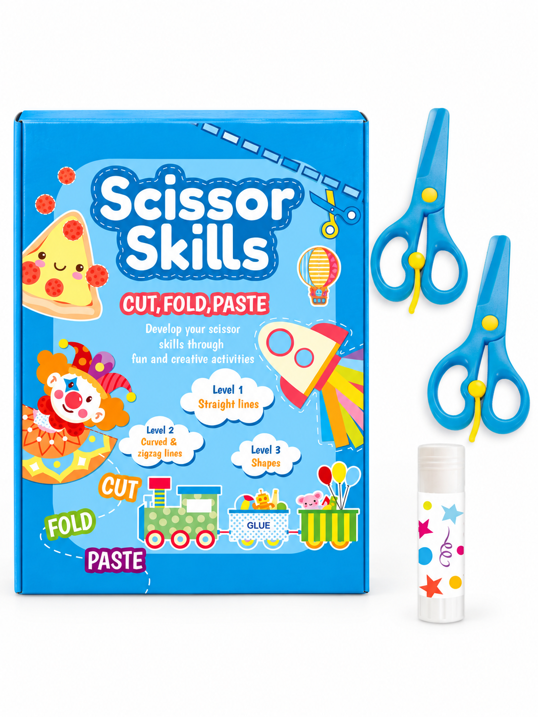 🎃 Halloween Craft Kit – 25 Scissor Skills Activities, Kids’ Cutting & Pasting Set Ages 3+ ✂️