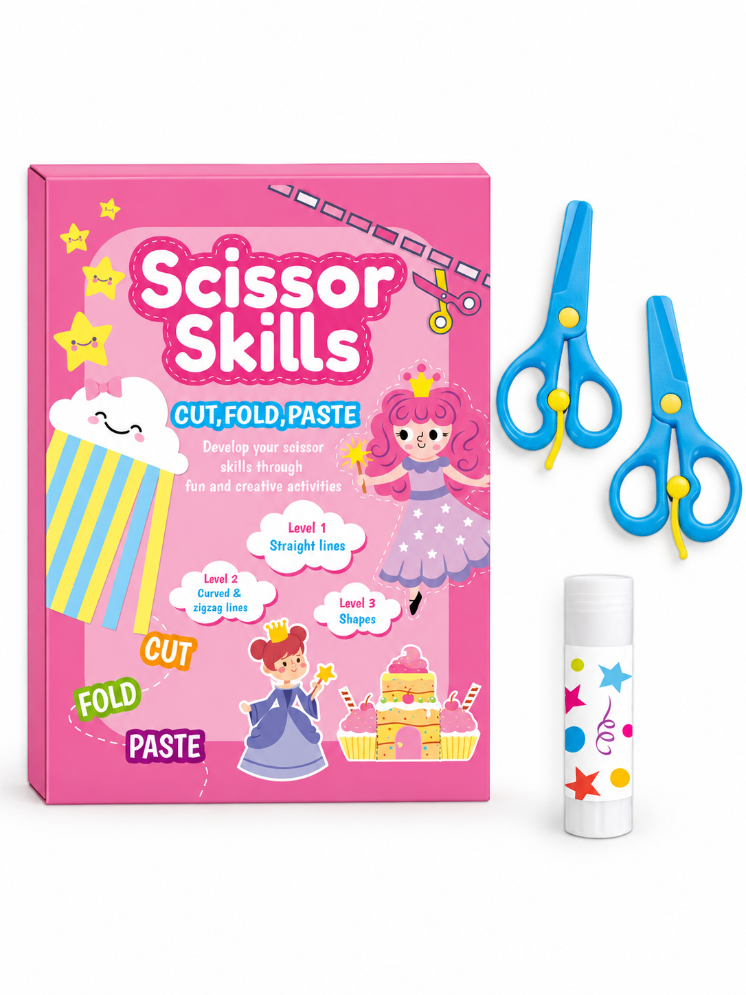 🎃 Halloween Craft Kit – 25 Scissor Skills Activities, Kids’ Cutting & Pasting Set Ages 3+ ✂️
