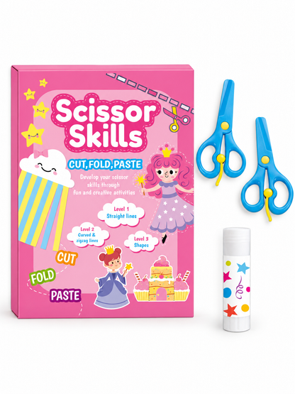 🎃 Halloween Craft Kit – 25 Scissor Skills Activities, Kids’ Cutting & Pasting Set Ages 3+ ✂️