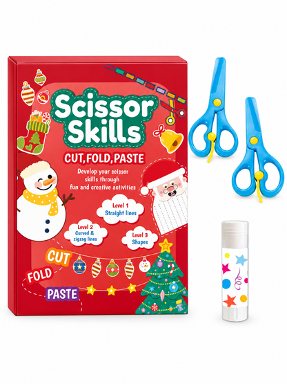 🎃 Halloween Craft Kit – 25 Scissor Skills Activities, Kids’ Cutting & Pasting Set Ages 3+ ✂️