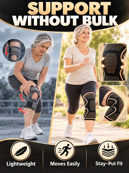 🏀 Sports Gear Deal – 2-Pack Copper Compression Knee Sleeves 💪 Breathable Anti-Slip Support for Running, Fitness & Basketball ✨