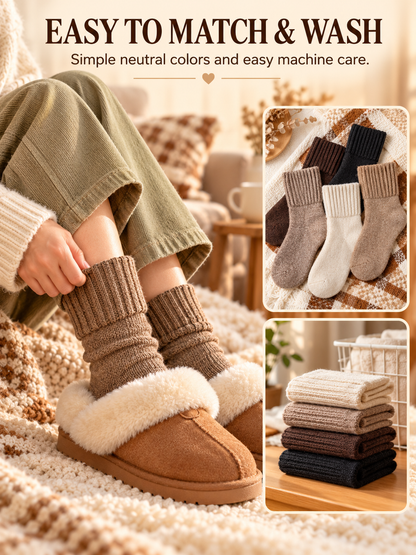 🧦 Cozy Winter Deal – Women’s Mid-Calf Everyday Socks ❄️ Soft Warm Stretchy Basics for Fall & Cold-Weather Comfort ✨