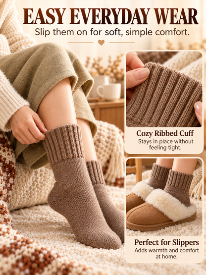 🧦 Cozy Winter Deal – Women’s Mid-Calf Everyday Socks ❄️ Soft Warm Stretchy Basics for Fall & Cold-Weather Comfort ✨