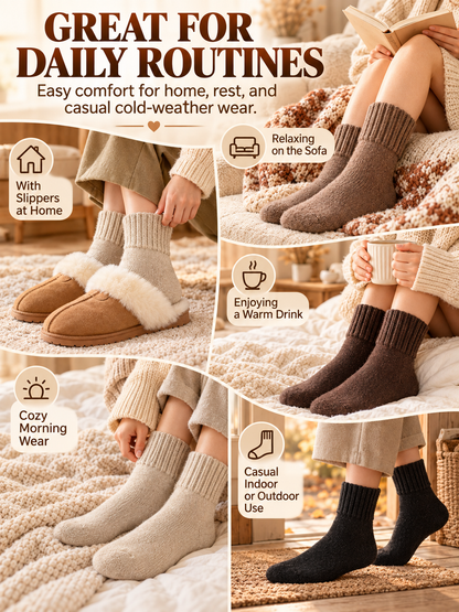 🧦 Cozy Winter Deal – Women’s Mid-Calf Everyday Socks ❄️ Soft Warm Stretchy Basics for Fall & Cold-Weather Comfort ✨