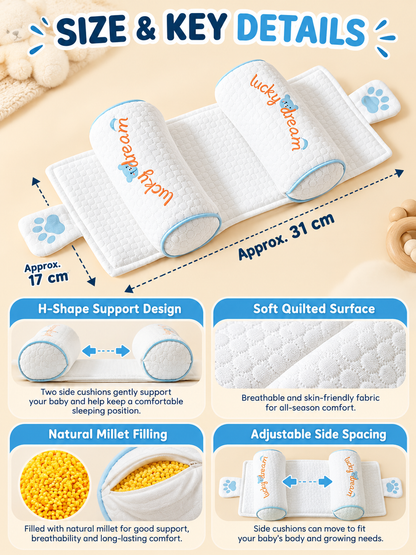 👶 Baby Comfort Deal – Breathable Infant Head & Neck Pillow 💤 Soft Adjustable Cotton Support Cushion for Newborn Sleep & Rest ✨