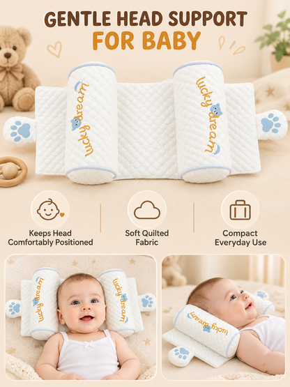 👶 Baby Comfort Deal – Breathable Infant Head & Neck Pillow 💤 Soft Adjustable Cotton Support Cushion for Newborn Sleep & Rest ✨