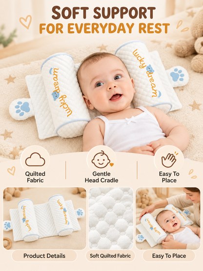 👶 Baby Comfort Deal – Breathable Infant Head & Neck Pillow 💤 Soft Adjustable Cotton Support Cushion for Newborn Sleep & Rest ✨