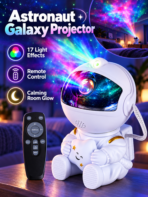 🌌 Home Glow Deal – Galaxy Nebula Night Projector ✨ 8-Mode Starry Ceiling Light with Remote & 360° Adjustable Design for Bedrooms 🎮