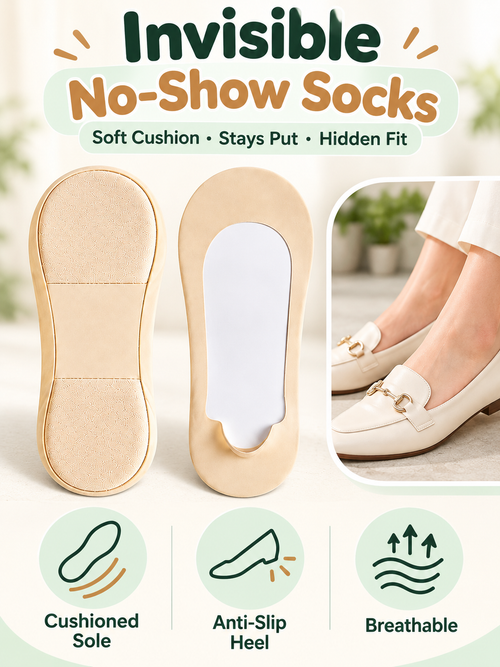 ✨Women No Show Socks Low Cut Invisible Liner Socks With Foam Cushioned Metatarsal Forefoot Pain Relief