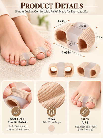 🦶 Foot Care Deal – 6-Piece Gel Toe Separator Set ✨ Flexible Spacers for Comfortable Daily Wear, Yoga & Relaxation 💆