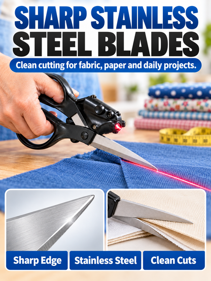 ✂️ Craft Tool Deal – Laser Guide Precision Cutting Scissors 📐 Heavy-Duty Stainless Steel Blades with Ergonomic Grip for Sewing & DIY Projects ✨