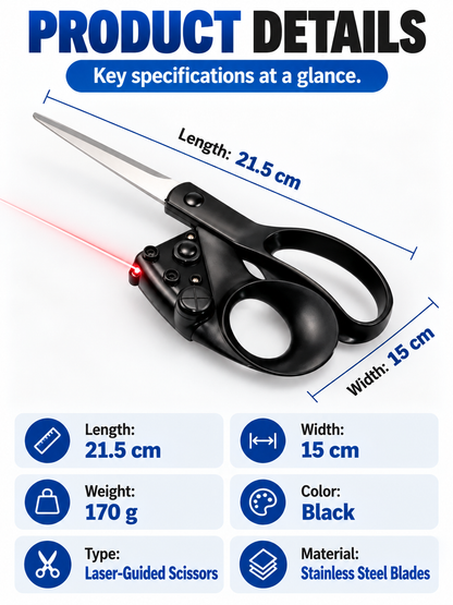 ✂️ Craft Tool Deal – Laser Guide Precision Cutting Scissors 📐 Heavy-Duty Stainless Steel Blades with Ergonomic Grip for Sewing & DIY Projects ✨