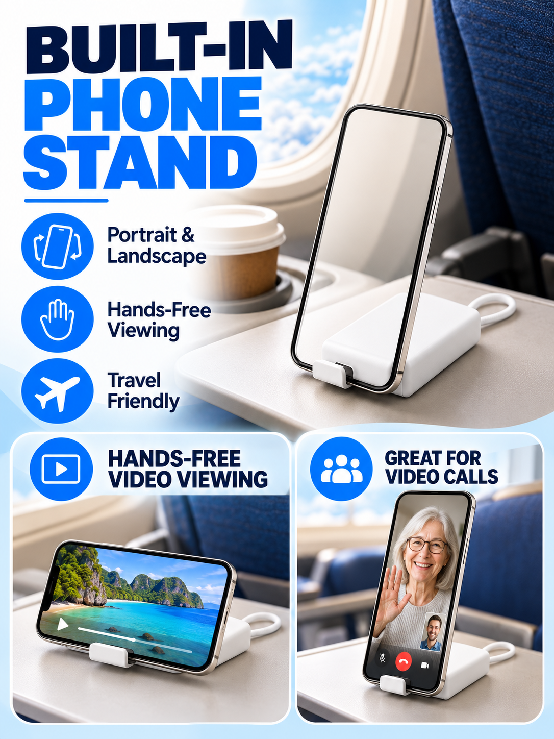 ⚡ Tech Travel Deal – Pocket Multi-Connector USB Hub 🔌 USB-C, Lightning & Micro-USB Adapters with Fast Charging, Card Storage & Phone Stand ✨