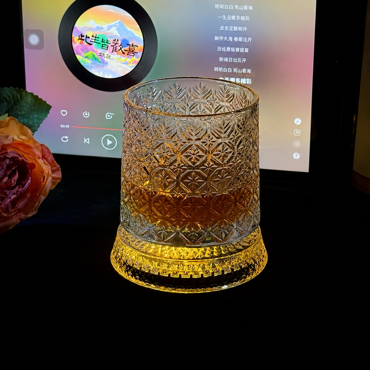 360° Rotating Crystal Glass Cup – The Fun Drinkware That Won’t Tip Over