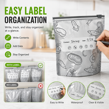 🥬 Stand-Up Aluminum Foil Storage Bags