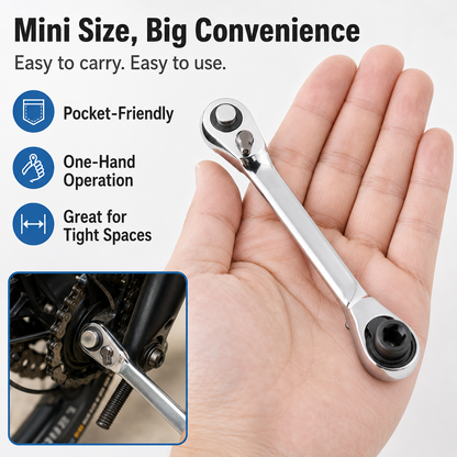 Buy 1 Get 1 Free 🔧Mini Double End Ratchet Wrench