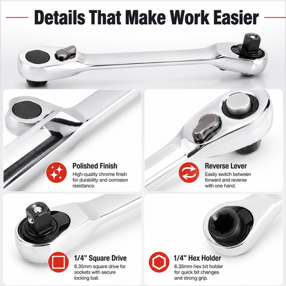 Buy 1 Get 1 Free 🔧Mini Double End Ratchet Wrench