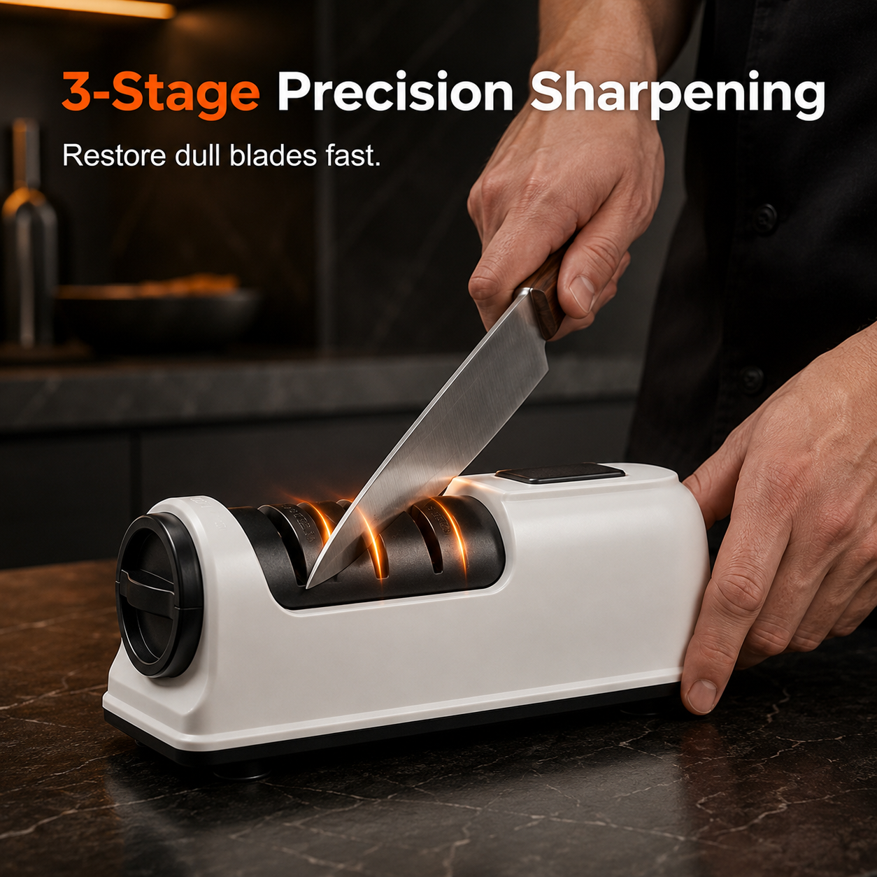 🔪49% OFF TODAY⚡ 3-Stage Electric & Manual Knife Sharpener