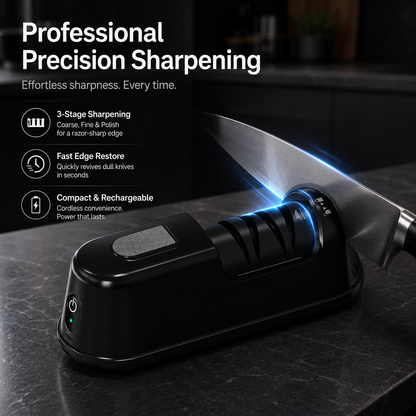 🔪49% OFF TODAY⚡ 3-Stage Electric & Manual Knife Sharpener