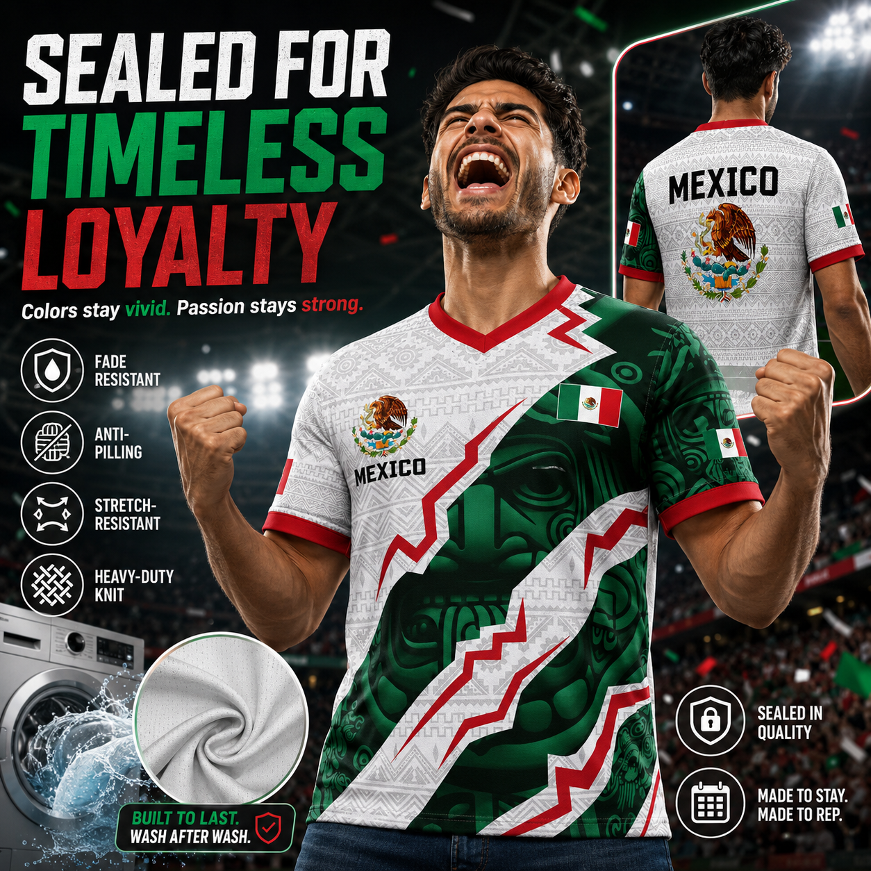 ⚽️ Mexico Aztec Calendar Soccer Jersey 2026