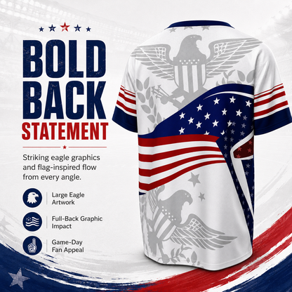 ⚽️V-Neck USA Bald Eagle Graphic Soccer Jersey, 2026 USA Fans Jersey, Gift for Soccer Fans, America Soccer Jersey for Player