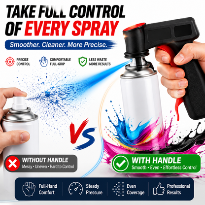 Spray Can Trigger Handle – Ergonomic Full-Hand Paint Sprayer Adapter for Smooth, Pain-Free Painting(2PCS)