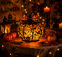 Bow-adorned pumpkin