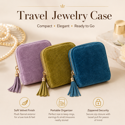 BUY 1 GET 1 FREE 🔥Jewelry zippered pocket case Travel Jewelry Bag Portable Organizer