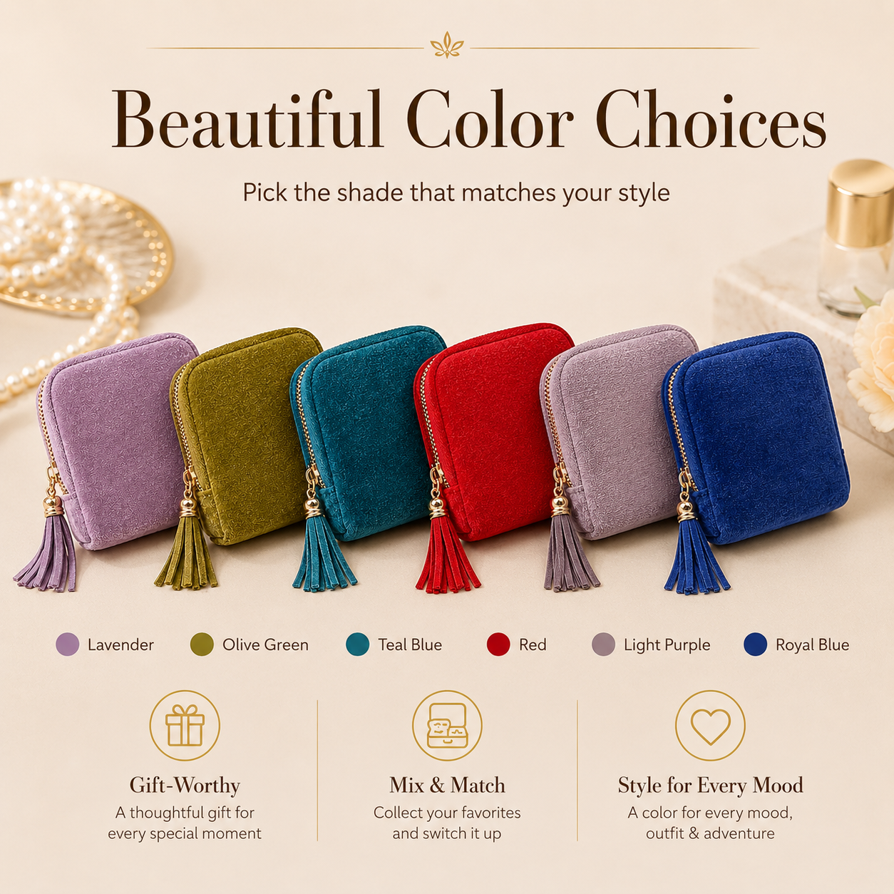 BUY 1 GET 1 FREE 🔥Jewelry zippered pocket case Travel Jewelry Bag Portable Organizer