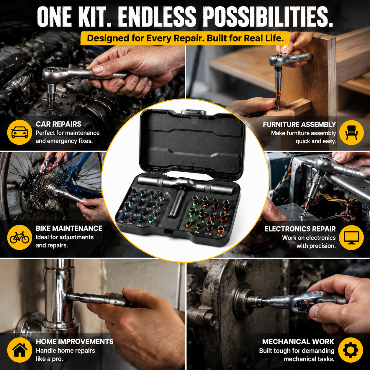 🔧 Stop Struggling With Loose Screws — This 1 Kit Does It All.