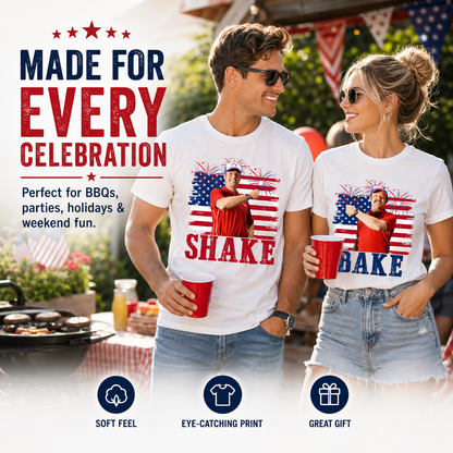 🇺🇸🔥2 - PACK Shake and Bake 4th Of July T-Shirt