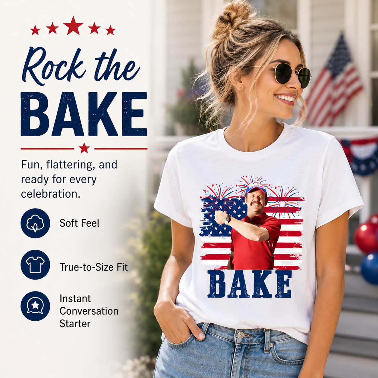🇺🇸🔥2 - PACK Shake and Bake 4th Of July T-Shirt