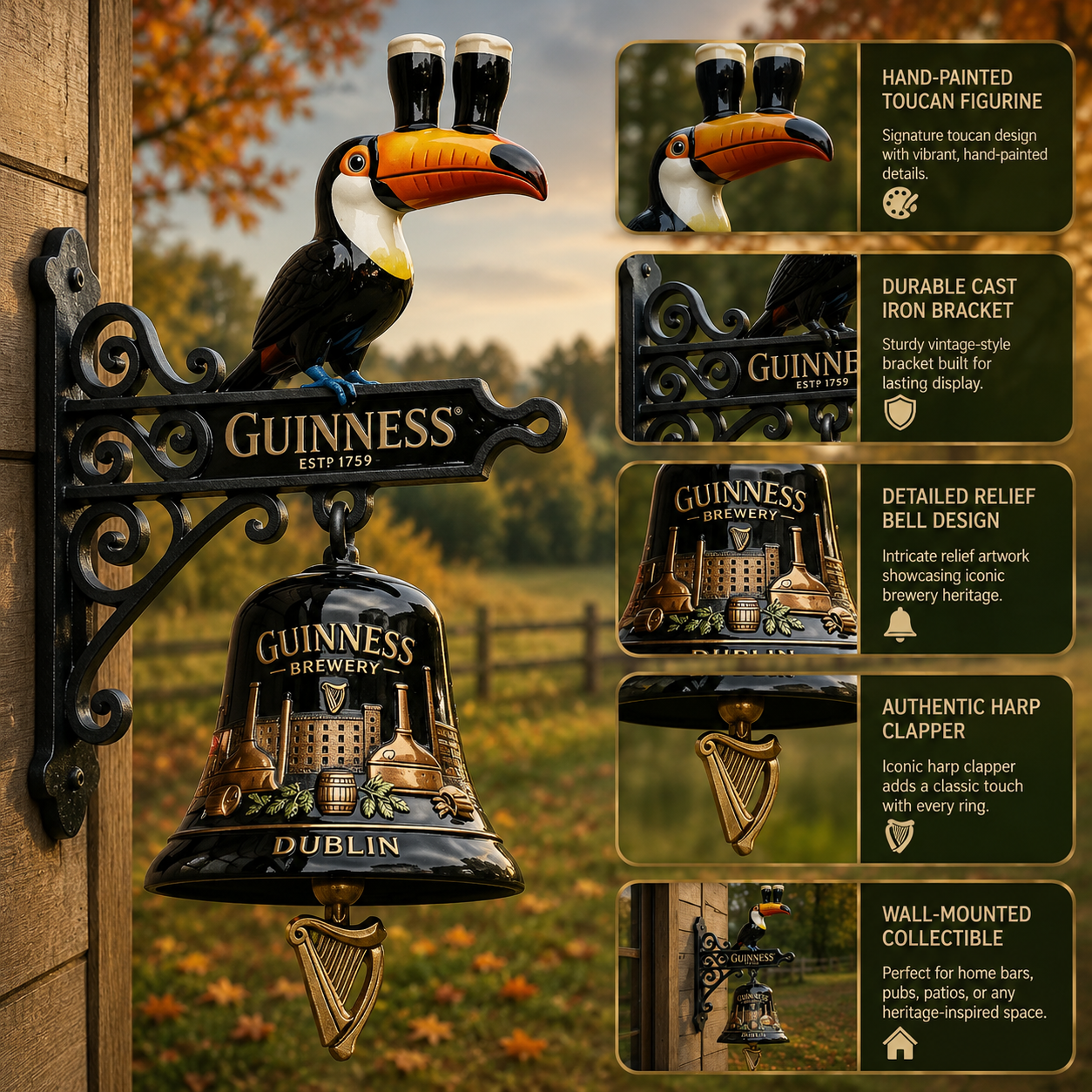 (Est. 1759) Heritage Series: Toucan Collectible Wall-Mounted Bell