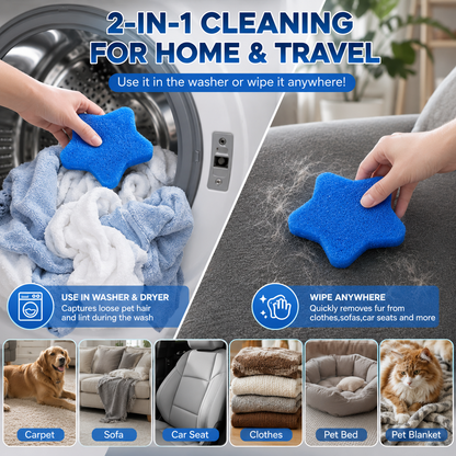 ✨ Keep Every Load Fur-Free | 5 PCS Reusable Pet Hair Remover for Laundry