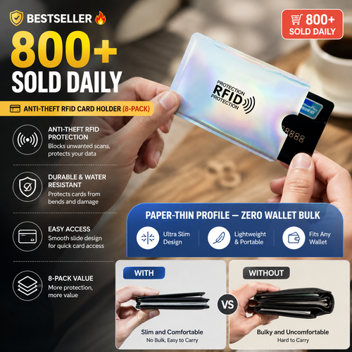 🛡️Bestseller🔥800+ Sold Daily💳 Anti-Theft RFID Card Holder(8-Pack)