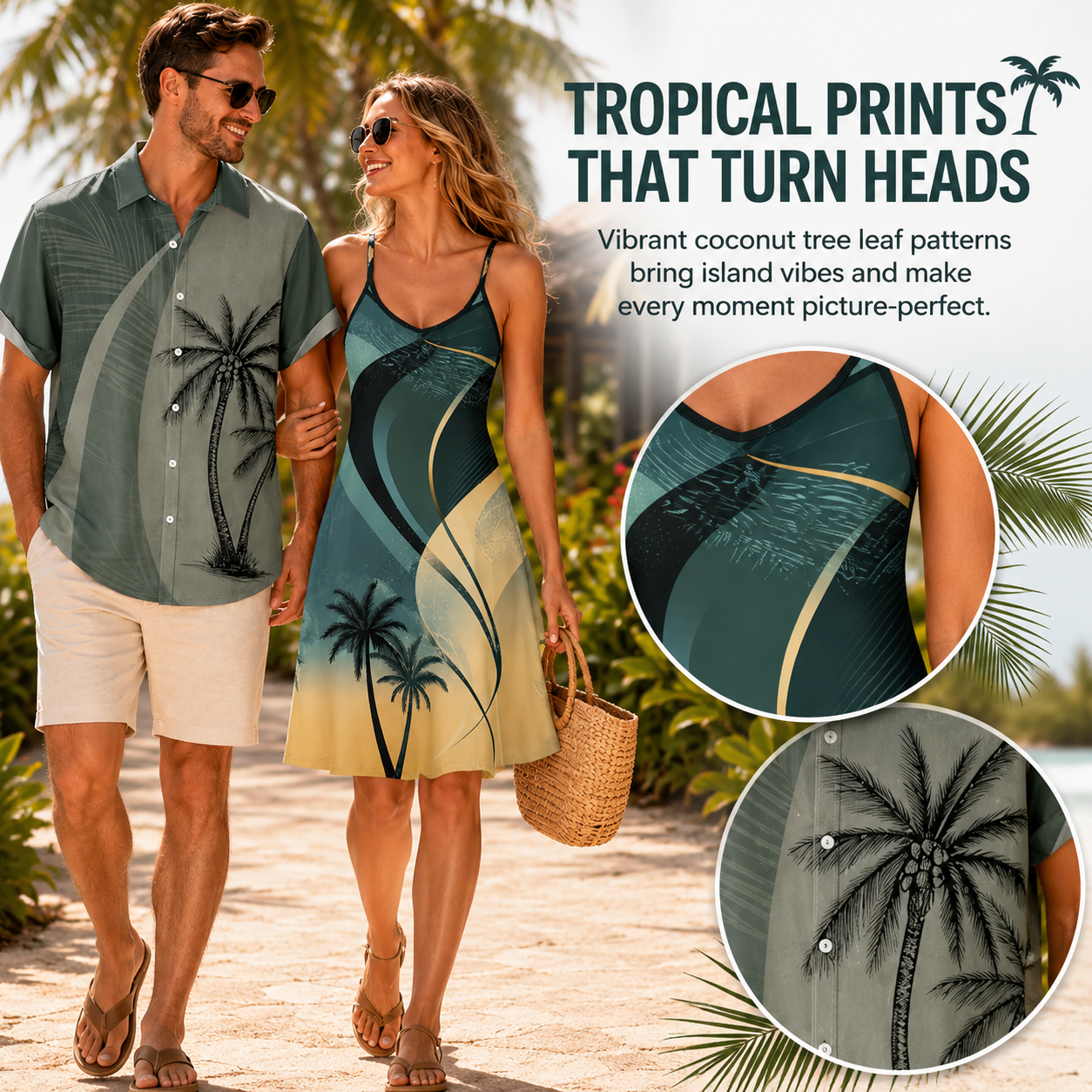🌞 Match in Paradise |The Perfect Tropical Couple Outfit for Every Summer Adventure
