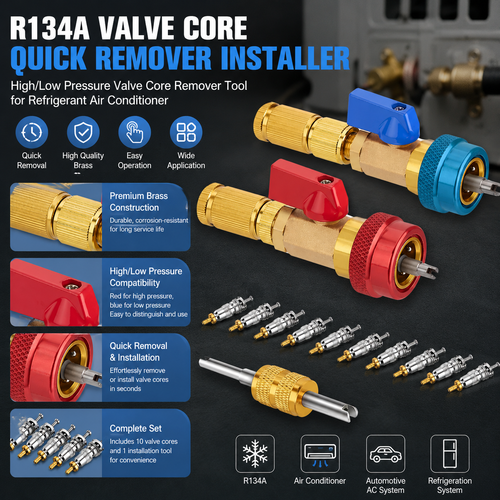 Valve Core Quick Remover Installer Tool Set