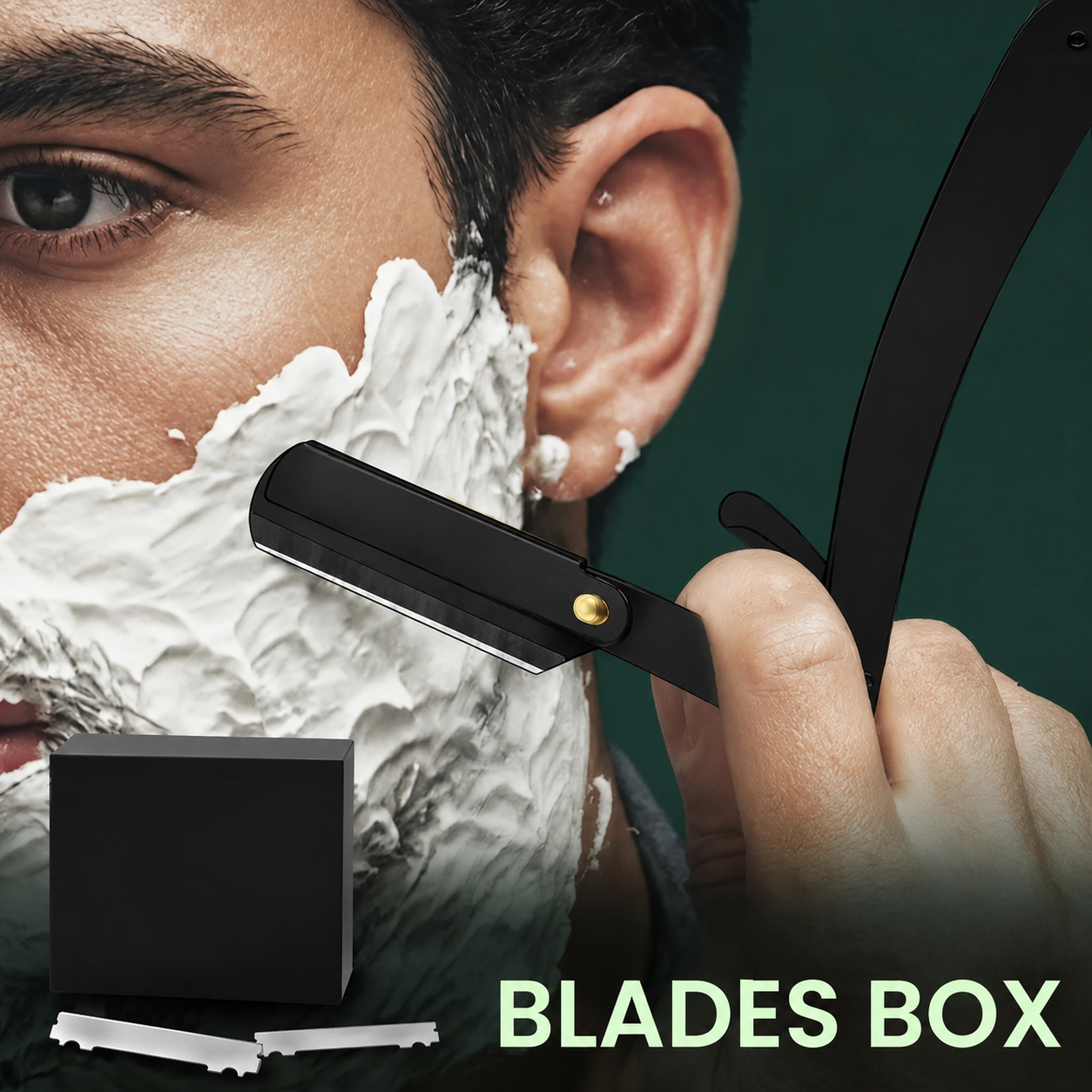 🔥Professional Straight Razor for Men | Barber Straight Edge + 10 Blades Included