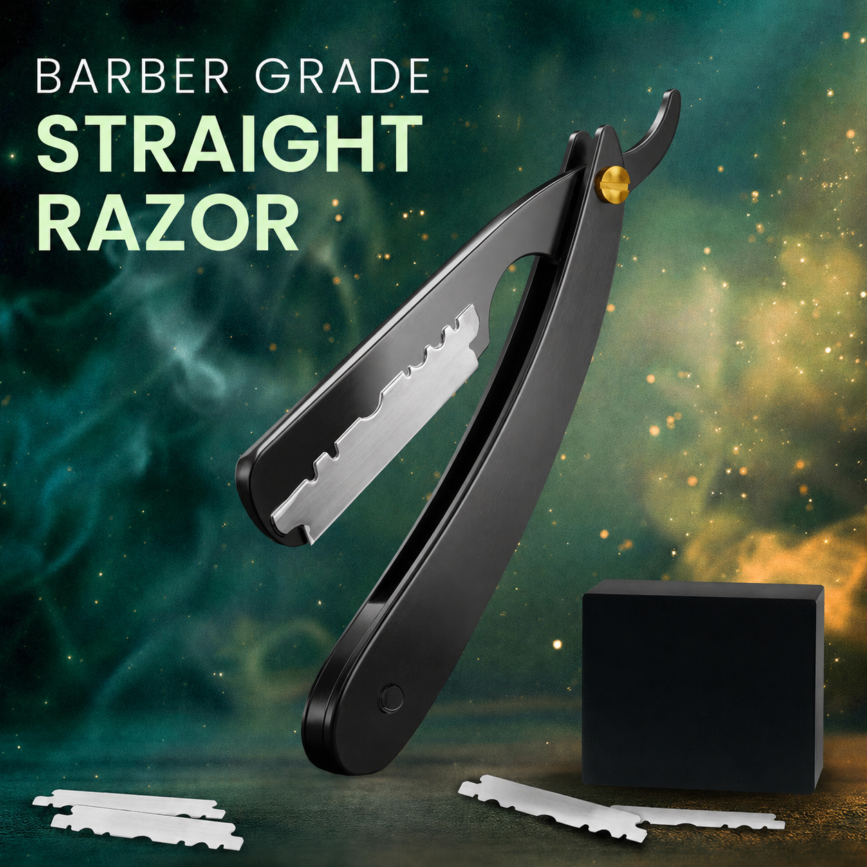 🔥Professional Straight Razor for Men | Barber Straight Edge + 10 Blades Included