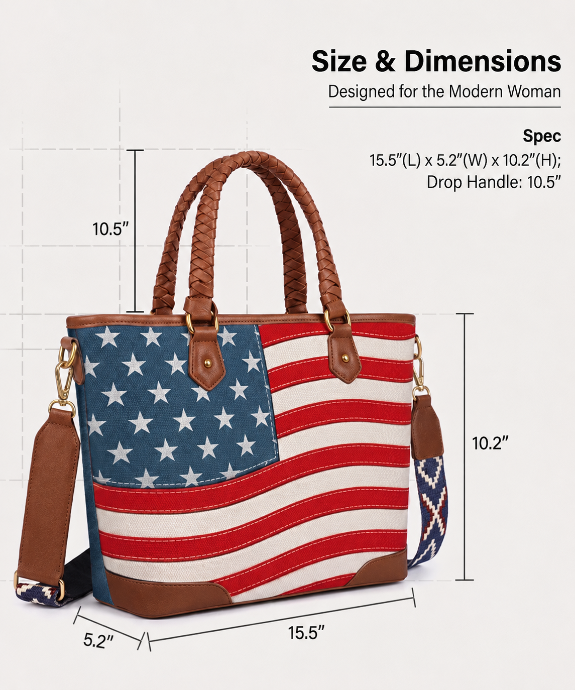 Montana West Vintage American Flag Tote Bag | Western Patriotic Handbag