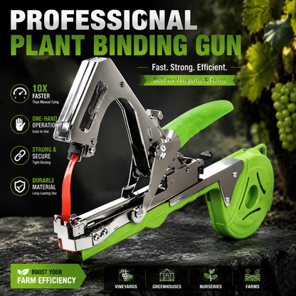 🌱 Professional Plant Tying Tool – Fast One-Hand Tapener for Vineyard, Garden & Greenhouse Use