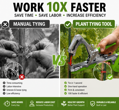 🌱 Professional Plant Tying Tool – Fast One-Hand Tapener for Vineyard, Garden & Greenhouse Use