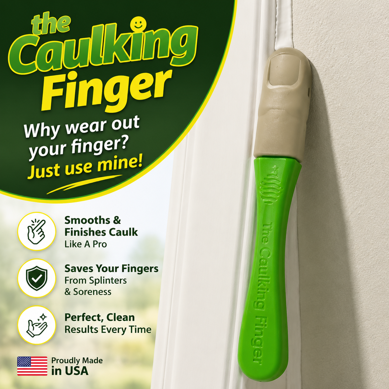 🔧 Caulking Finger Tool – Professional Sealant Finishing Tool for Smooth, Clean & Fast Caulking Results
