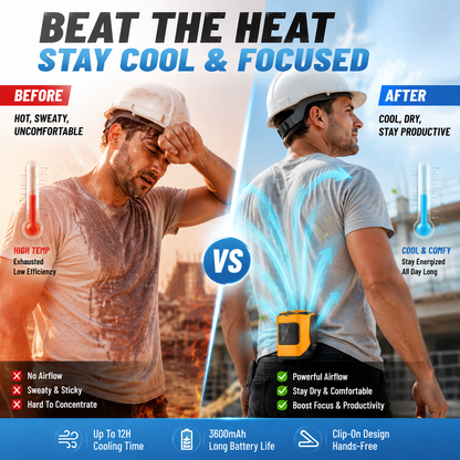❄️ Summer Waist Clip Fan – Portable Hands-Free Cooling Fan