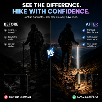 ⚔️ Turn Every Night Hike Into a Sci-Fi Adventure – Glowing LED Trekking Pole for Safe & Stylish Outdoor Exploration