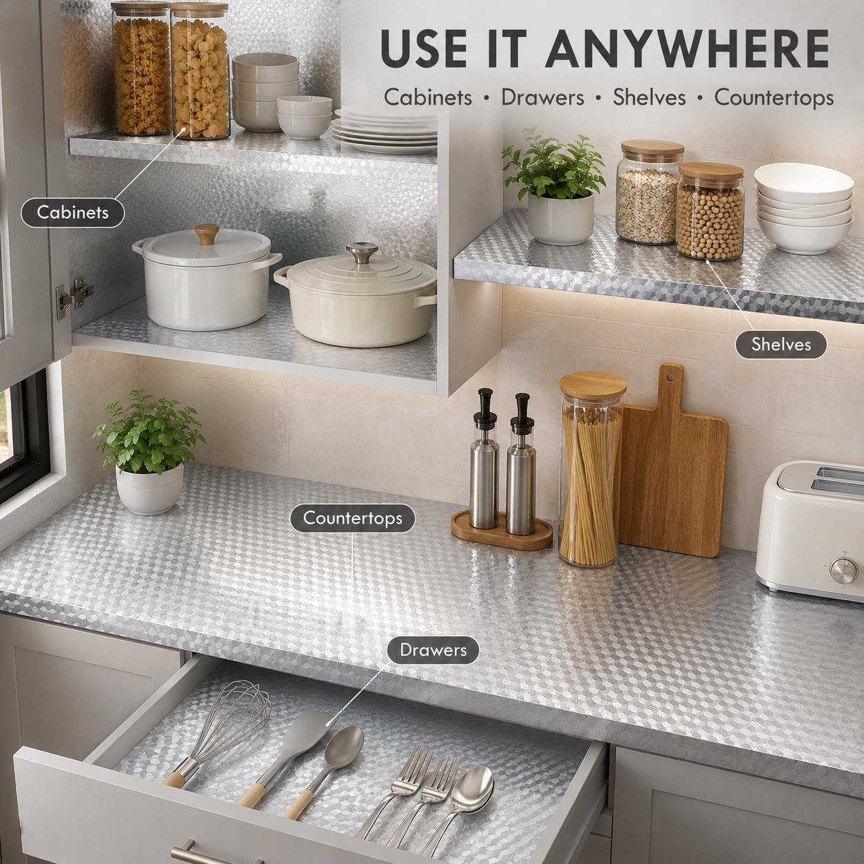 💧Oil-Proof & Waterproof✨ Easy-Clean Kitchen Wallpaper(40 CM*3 M)