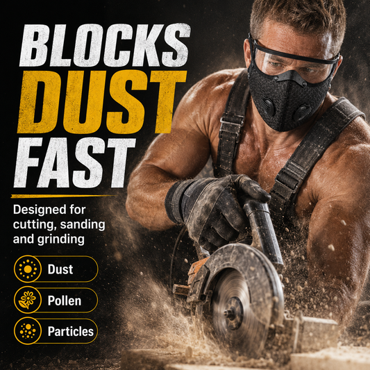 😷🚴‍♂️AirGuard Pro™ Carbon Filter Dust Mask | Breathable • Reusable • Adjustable Protection